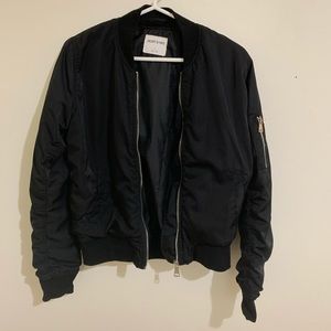 Black bomber jacket